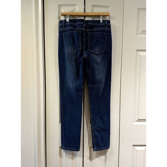 J. Jill Denim Weekender Dark Wash Slim Straight Leg Stretch Jeans 6 - Picture 9 of 11